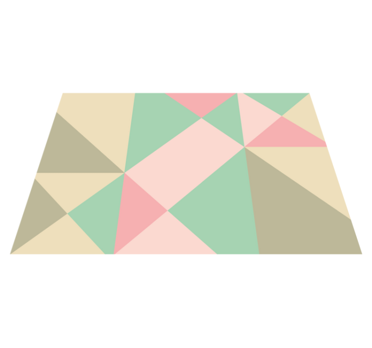 Geometric colorblock geometric vinyl carpet - TenStickers