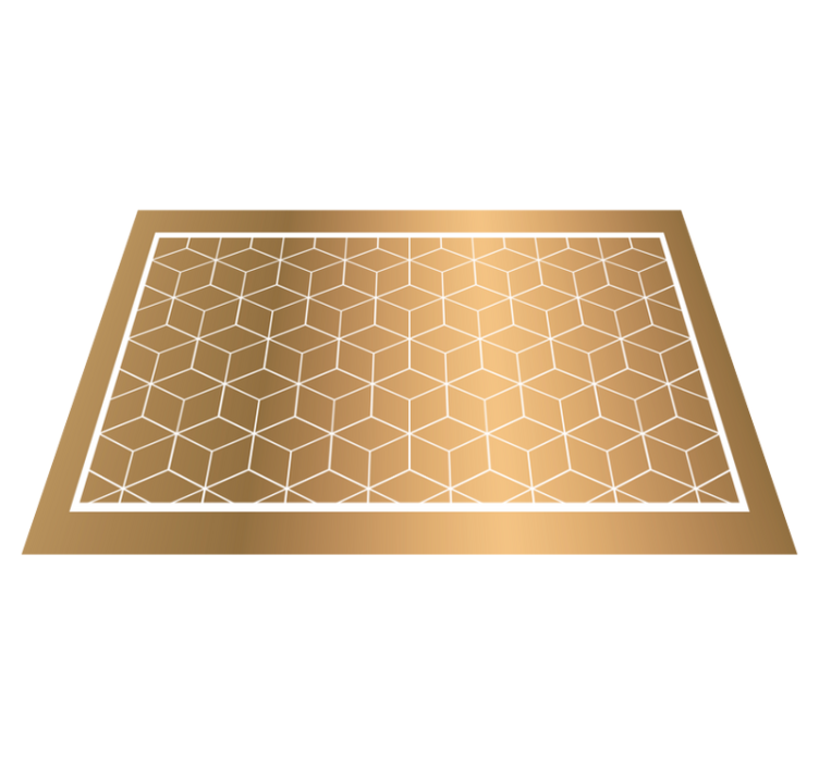 Geometric vinyl carpet cuboid illusion - TenStickers