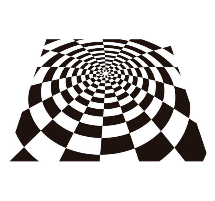 Optical Illusion Checkered geometric vinyl carpet - TenStickers