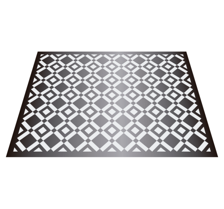 Geometric diamonds living room vinyl carpet - TenStickers