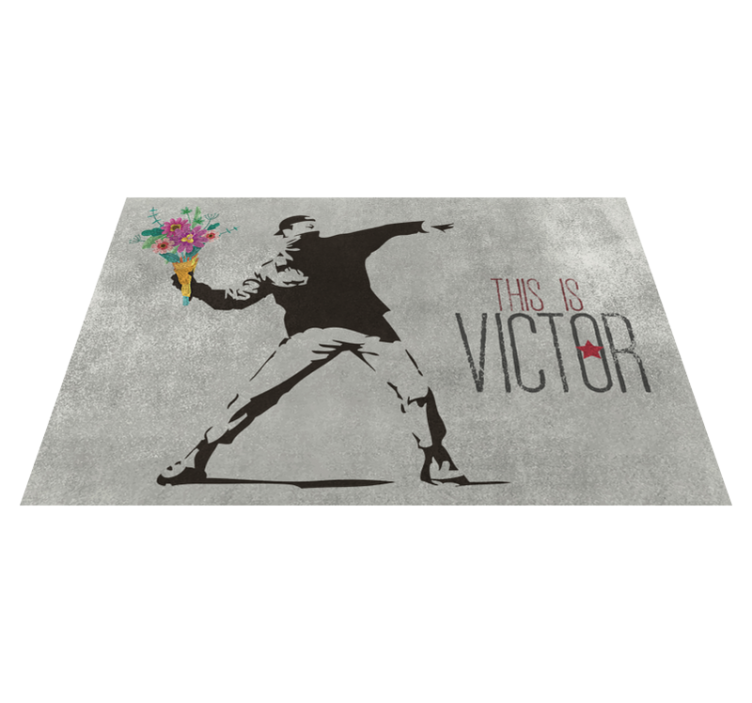 Personalized Bouquet custom vinyl carpet - TenStickers