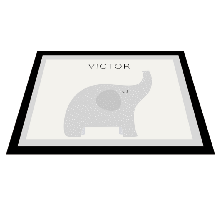 Personalized Elephant custom vinyl carpet - TenStickers