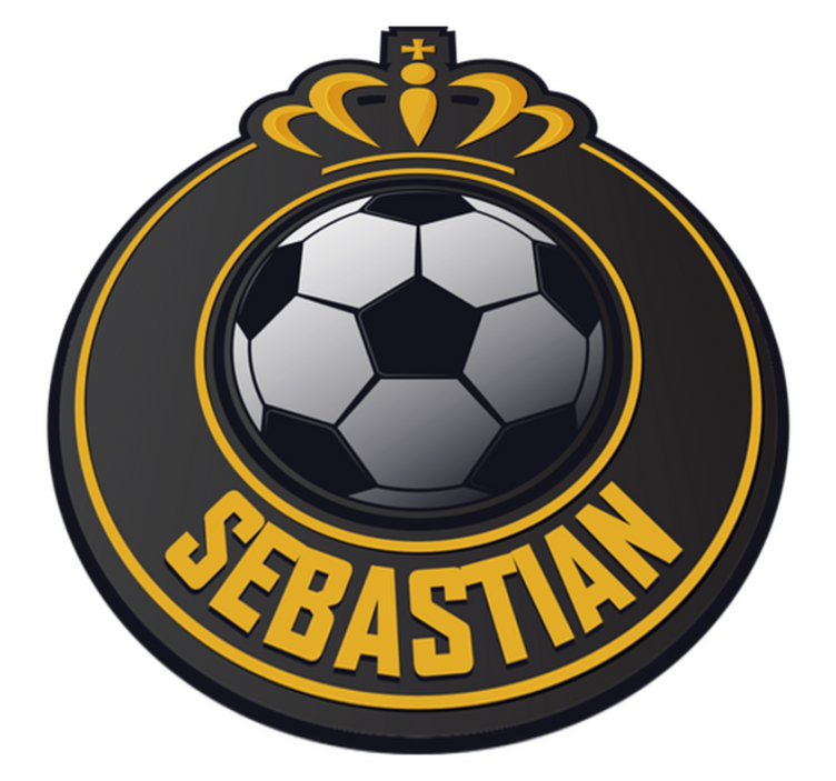 Soccer Crest Emblem custom vinyl carpet - TenStickers