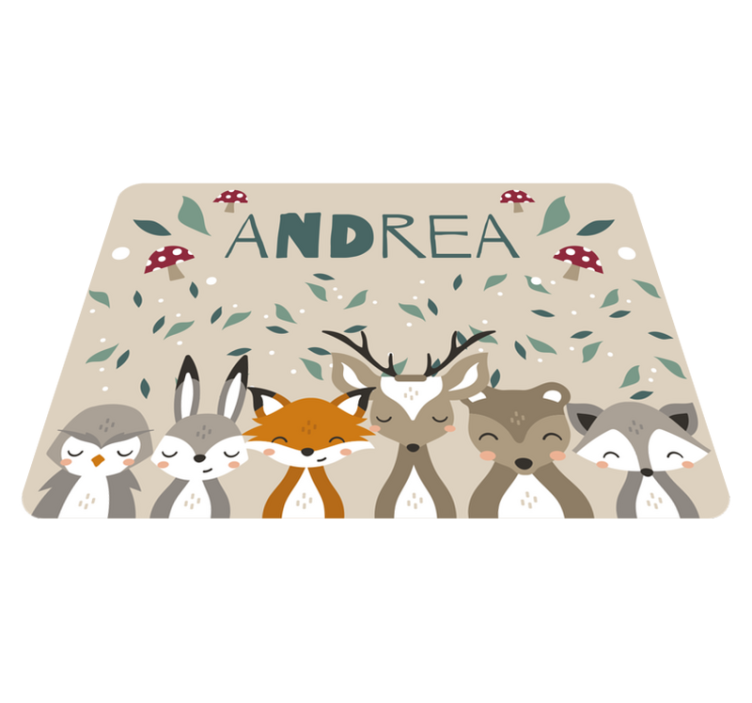 Woodland Friends custom vinyl carpet - TenStickers