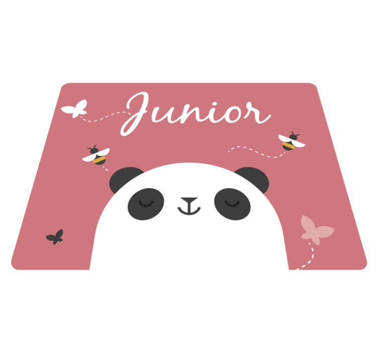 Personalized Panda custom vinyl carpet - TenStickers