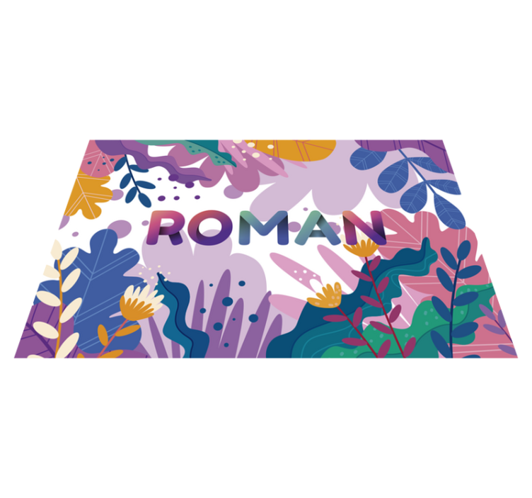 Personalized Botanical custom vinyl carpet - TenStickers