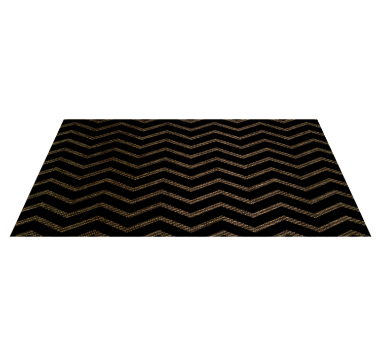 Dark zig zags stripes vinyl rug - TenStickers