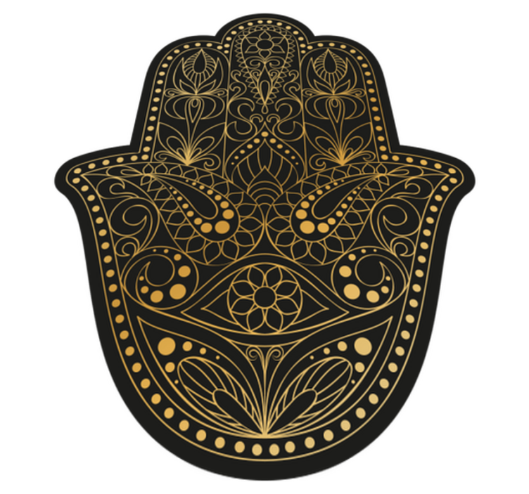 Ornamental Hamsa mandala vinyl carpet - TenStickers