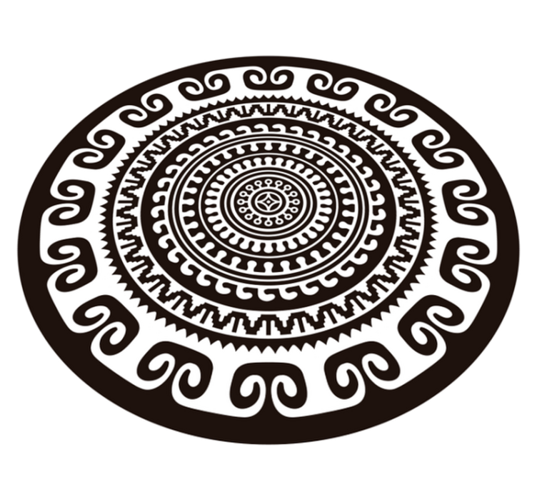 Mandala vinyl carpet mandala circle - TenStickers