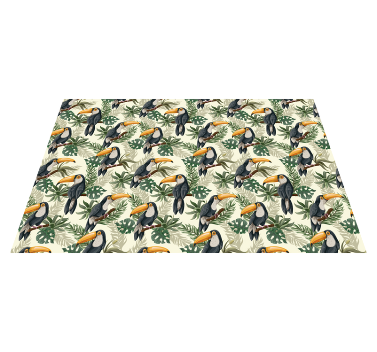 Toucan Paradise animal vinyl carpet - TenStickers