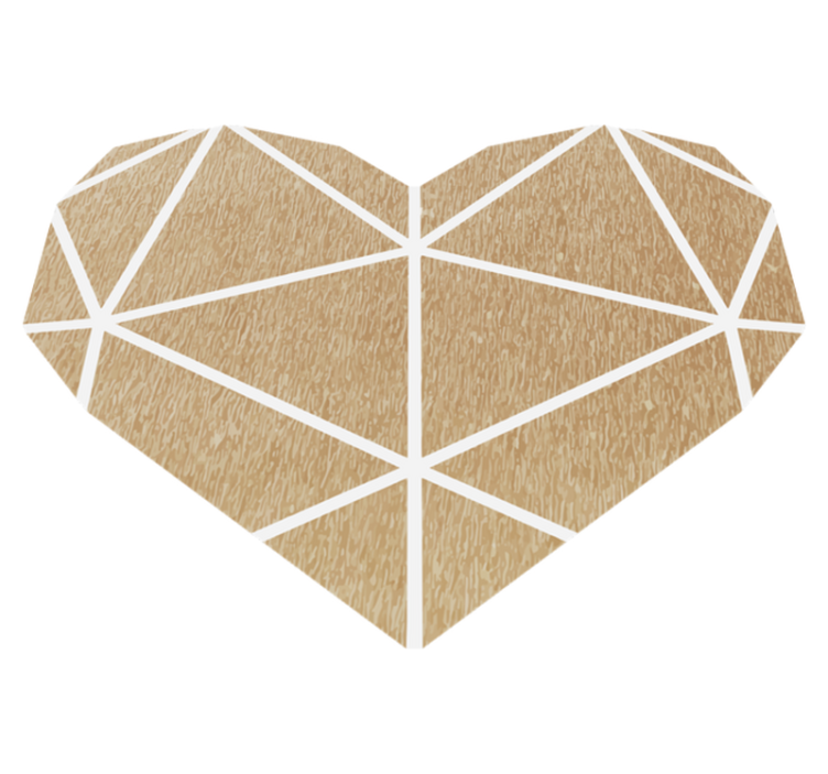 Geometric Heart Shape modern vinyl carpet - TenStickers