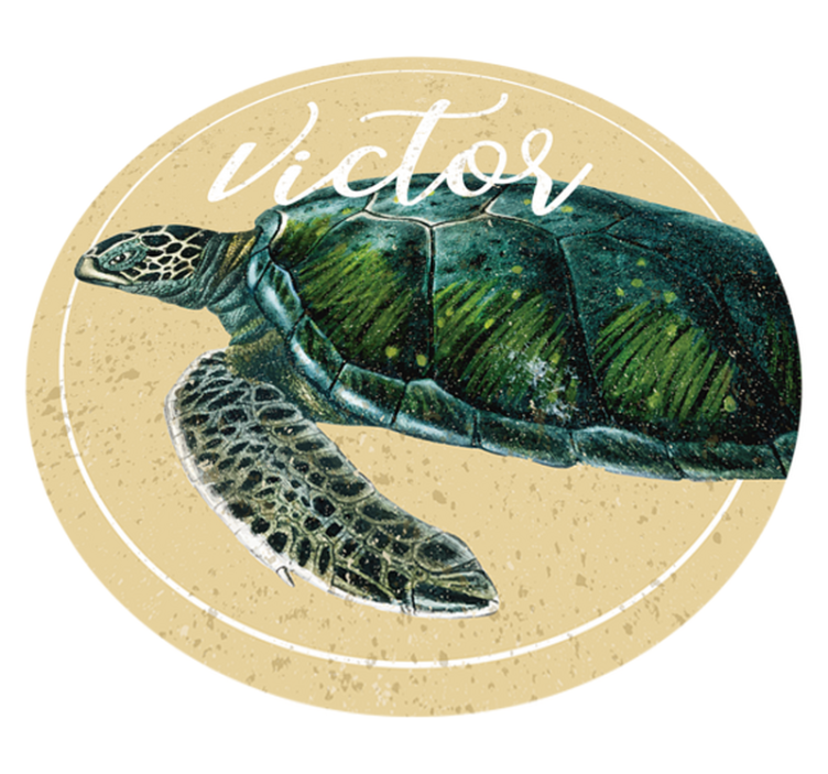 Personalized Turtle custom vinyl carpet - TenStickers