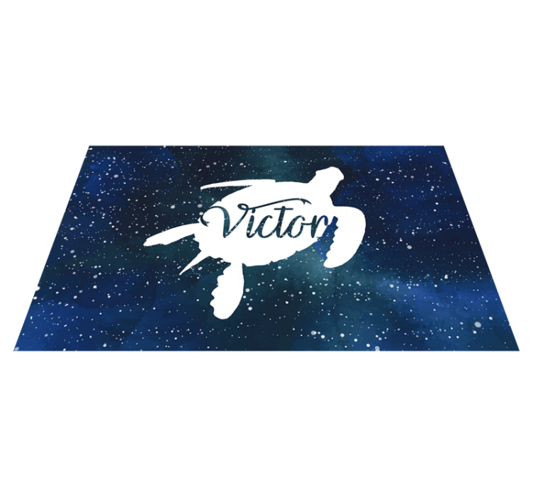 Starry Sea Turtle custom vinyl carpet - TenStickers