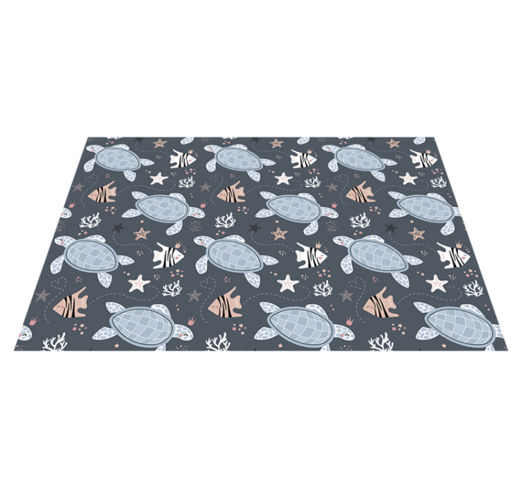 Seafaring Creatures kids vinyl carpet - TenStickers