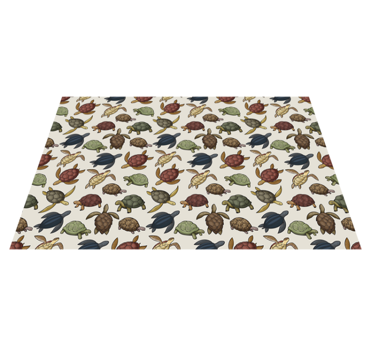 Turtle Illustration animal vinyl carpet - TenStickers