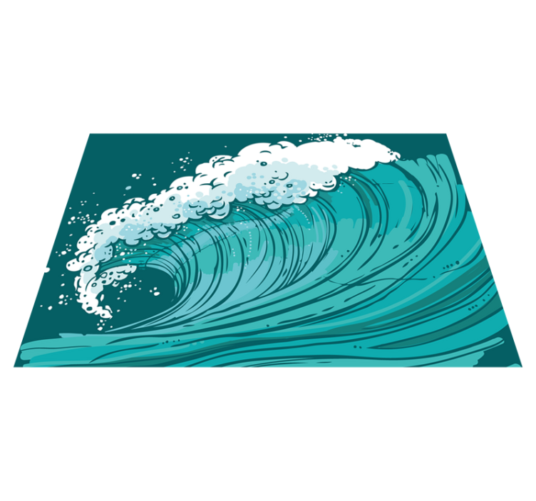 Marine Wave Movement nature vinyl carpet - TenStickers