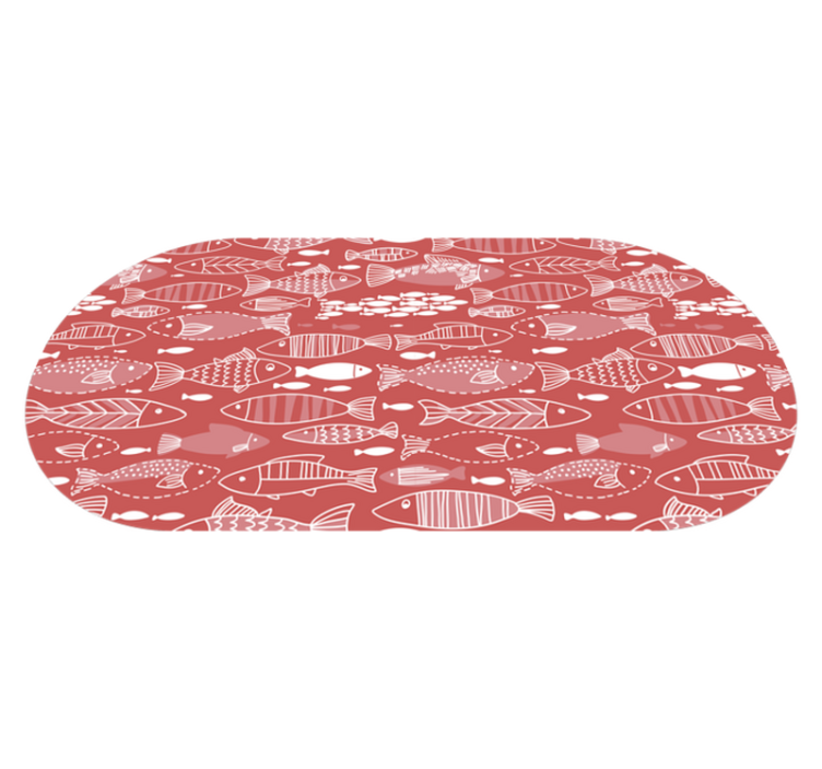 Fish Patterned Decor animal vinyl carpet - TenStickers