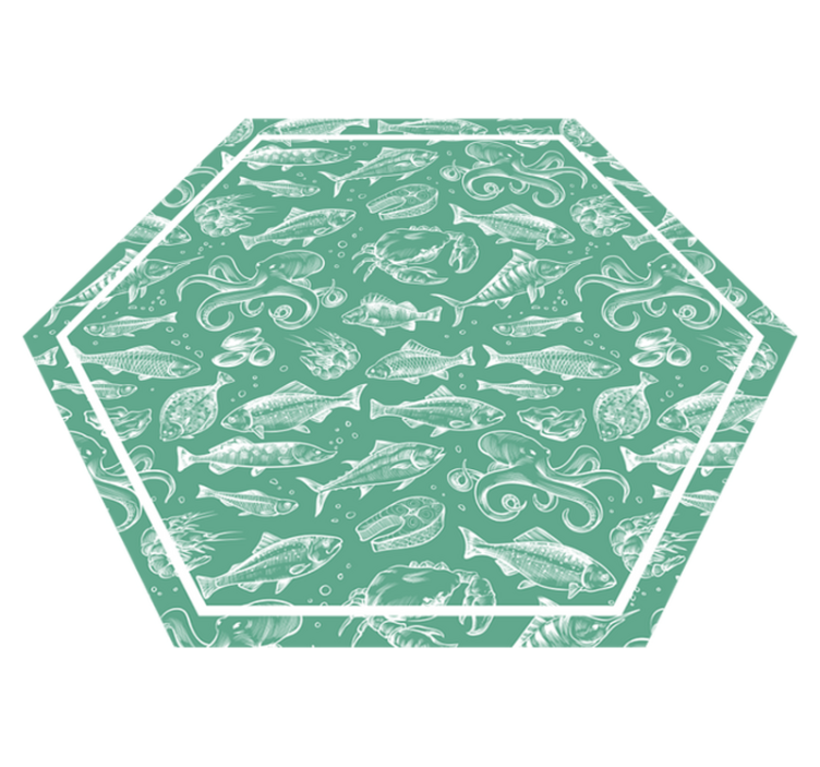 Aquatic Enchantment animal vinyl carpet - TenStickers