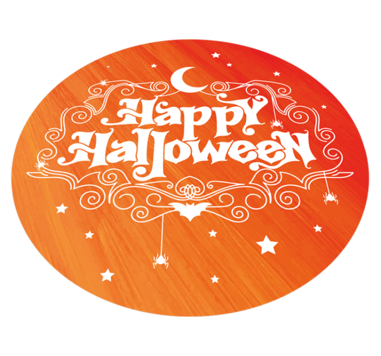 Halloween vinyl carpet halloween celebration round - TenStickers