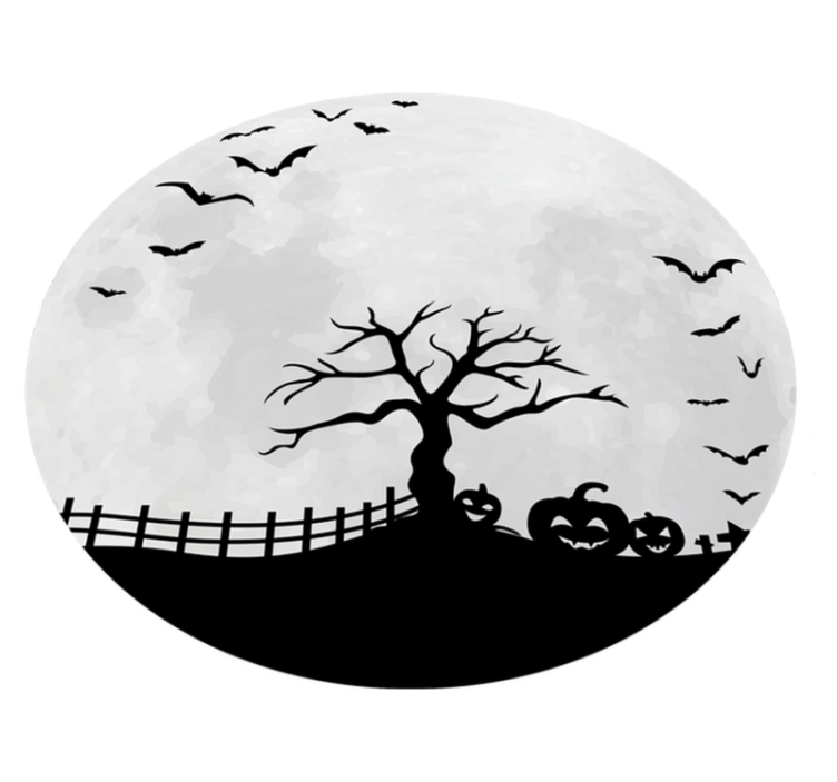 Halloween vinyl carpet spooky halloween scene - TenStickers