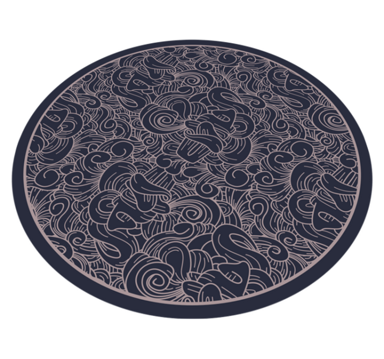 Mandala vinyl carpet with swirling mandala design - TenStickers