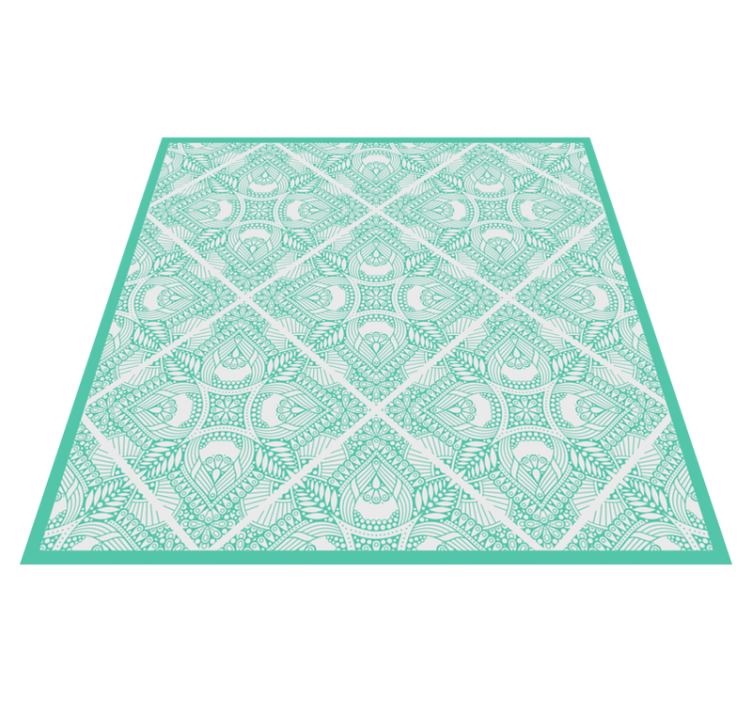 Geometric vinyl carpet geometric patterned overlay - TenStickers