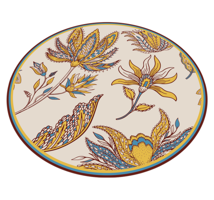 Exquisite Botanical Grace floral vinyl carpet - TenStickers