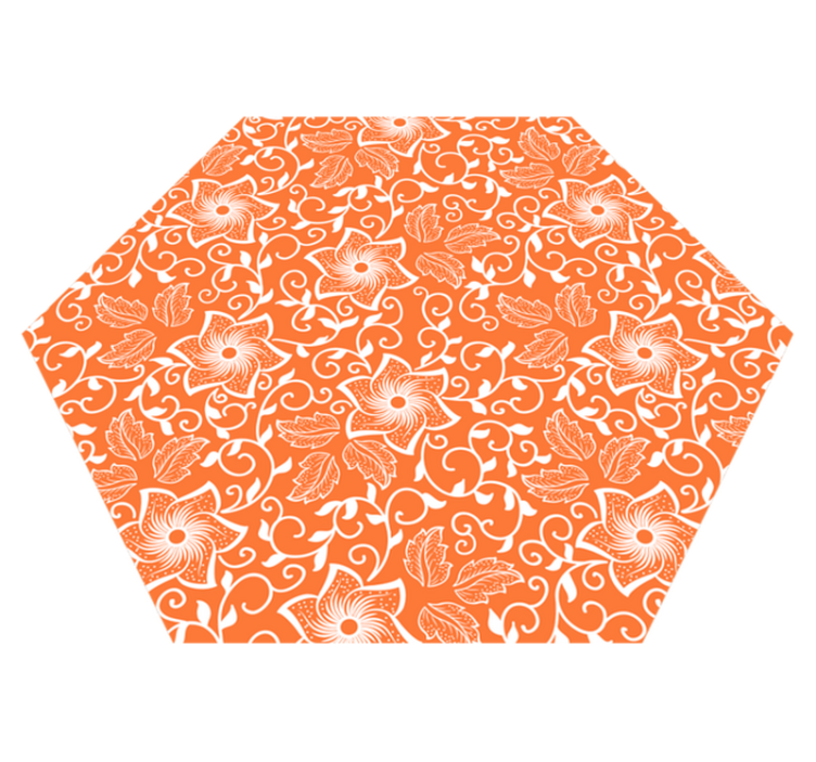 Floral ornament floral vinyl carpet - TenStickers