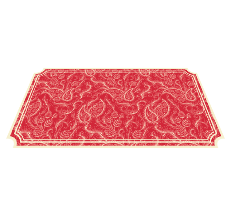 Ornate Paisley red vinyl carpet - TenStickers