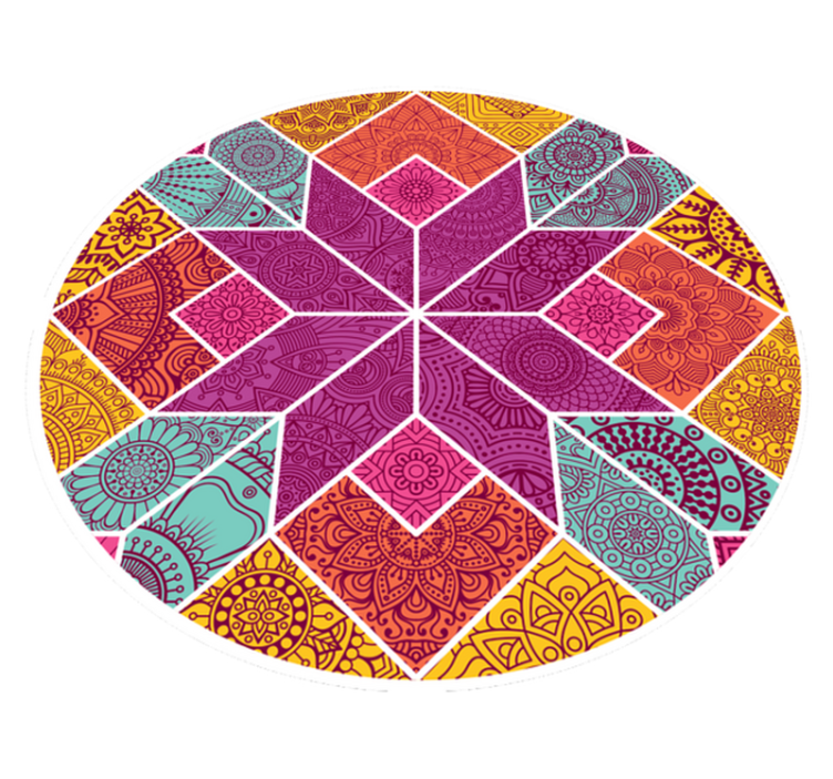 Mandala complexity mandala vinyl carpet - TenStickers