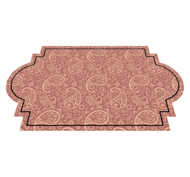 Paisley Pattern entrance hall vinyl rug - TenStickers