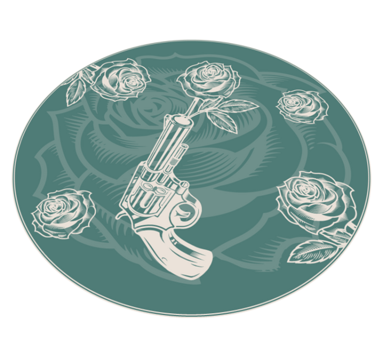 Botanical Revolver floral vinyl carpet - TenStickers