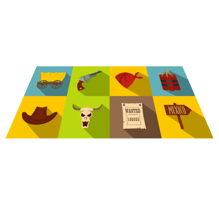 Western Adventure game vinyl carpet - TenStickers