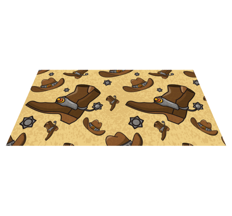 Cowboy Boot Motif animal vinyl carpet - TenStickers
