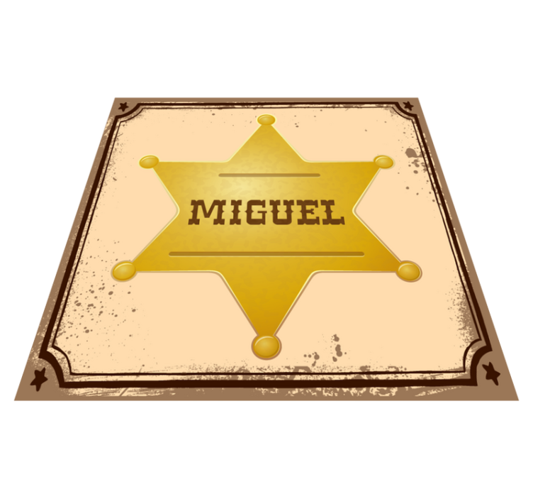 Personalized Sheriff Badge custom vinyl carpet - TenStickers