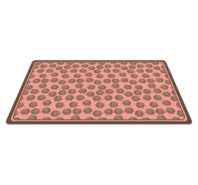 Hedgehog Pattern animal vinyl carpet - TenStickers