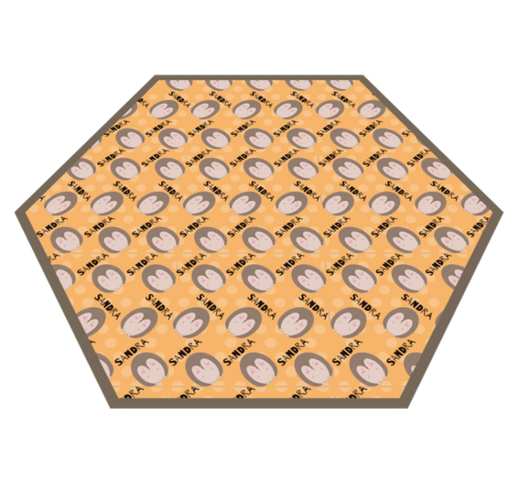 Personalized Hearts custom vinyl carpet - TenStickers