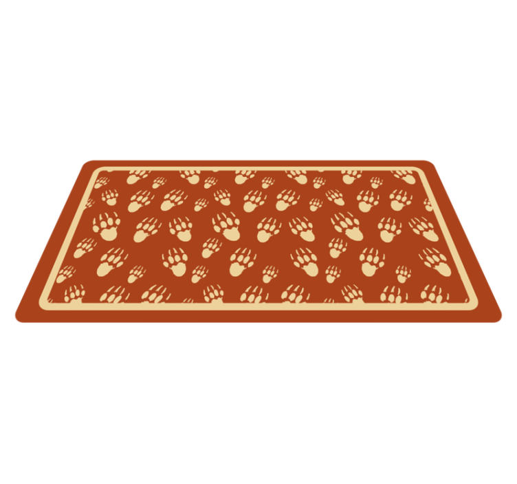 Paw Pattern Design animal print vinyl carpet - TenStickers