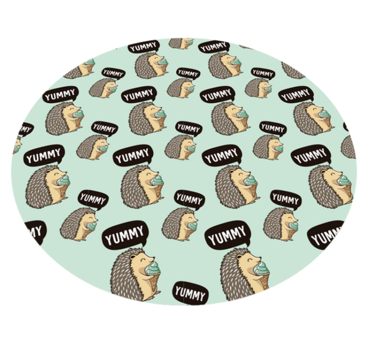 Hedgehog Delight kids vinyl carpet - TenStickers