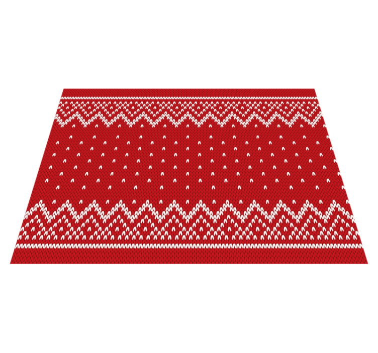 Festive Knit Pattern Christmas vinyl carpet - TenStickers
