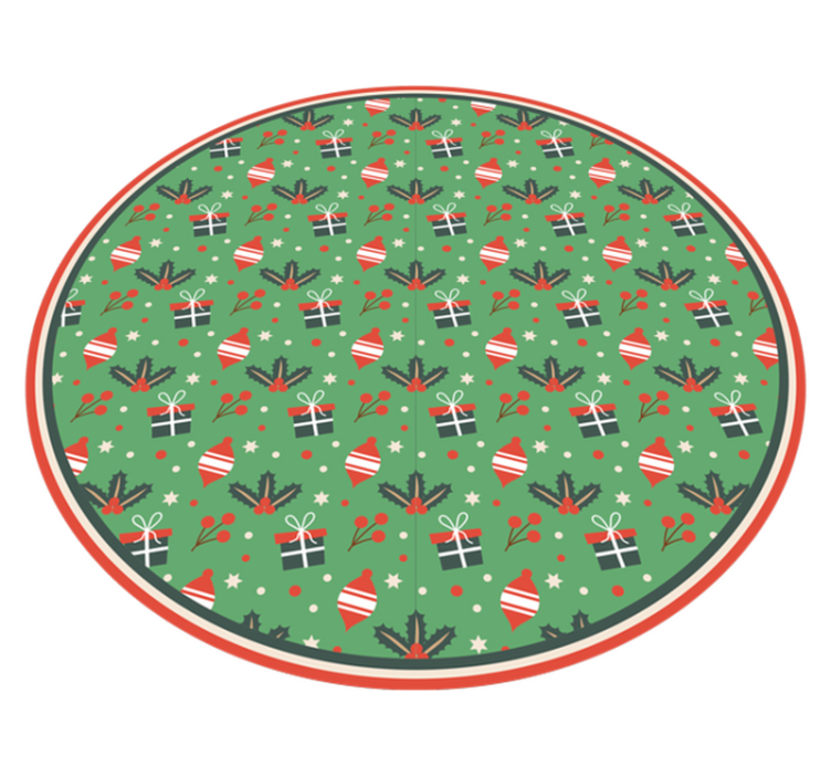 Festive Roundel Christmas vinyl carpet - TenStickers