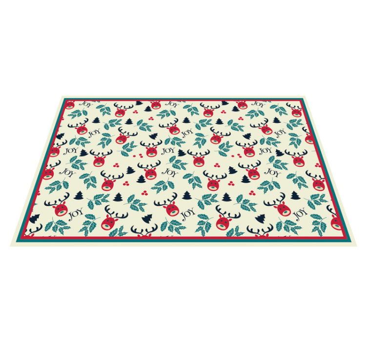 Festive Reindeer Pattern Christmas vinyl carpet - TenStickers