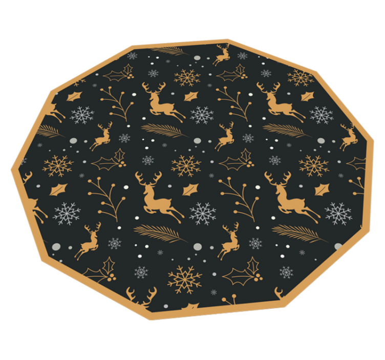 Festive Reindeer Christmas vinyl carpet - TenStickers