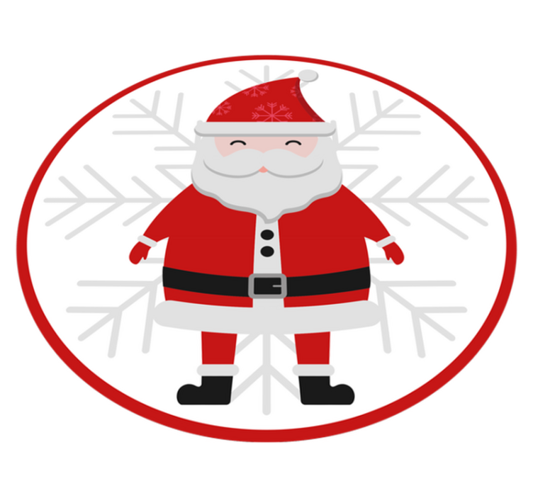 Santa Claus Circle Christmas vinyl carpet - TenStickers