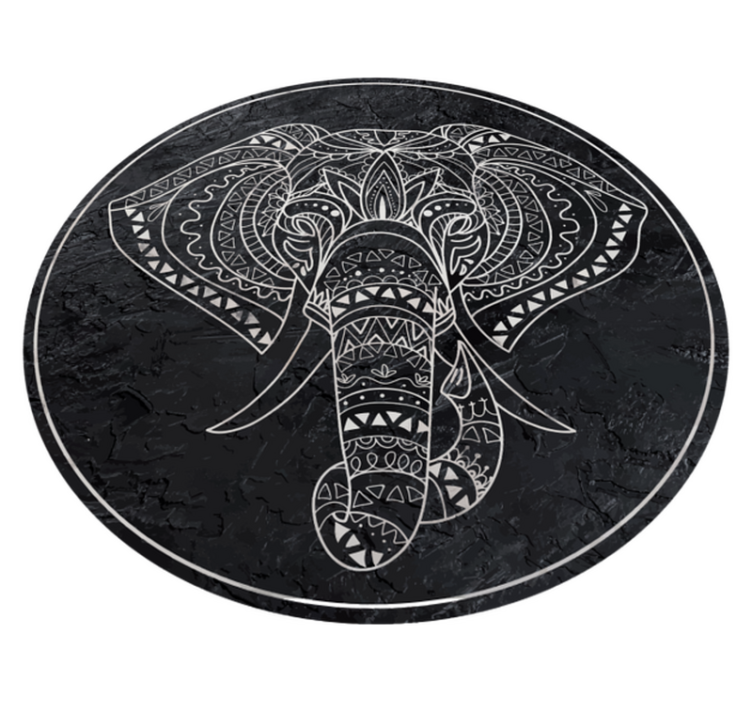 Mandala elephant mandala vinyl carpet - TenStickers
