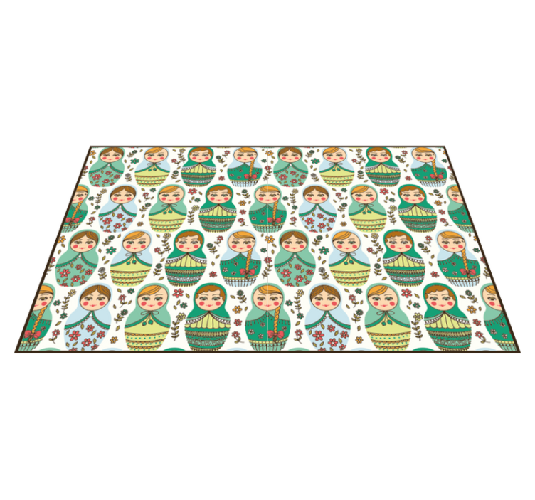 Russian Doll Motif bedroom vinyl carpet - TenStickers
