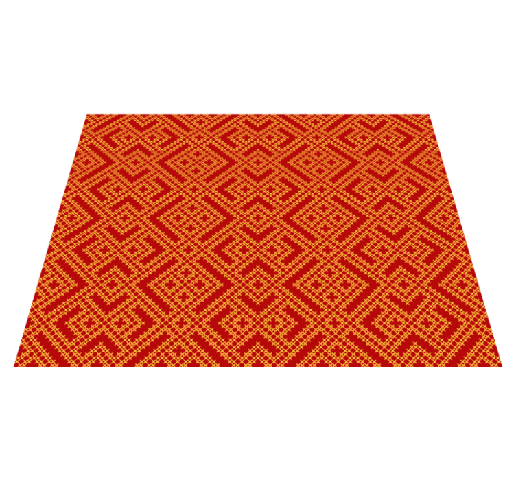 Intricate Geometric Composition tile vinyl carpet - TenStickers