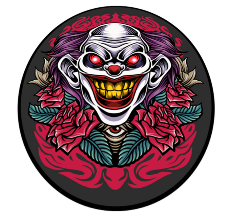 Clown Illustration halloween vinyl carpet - TenStickers