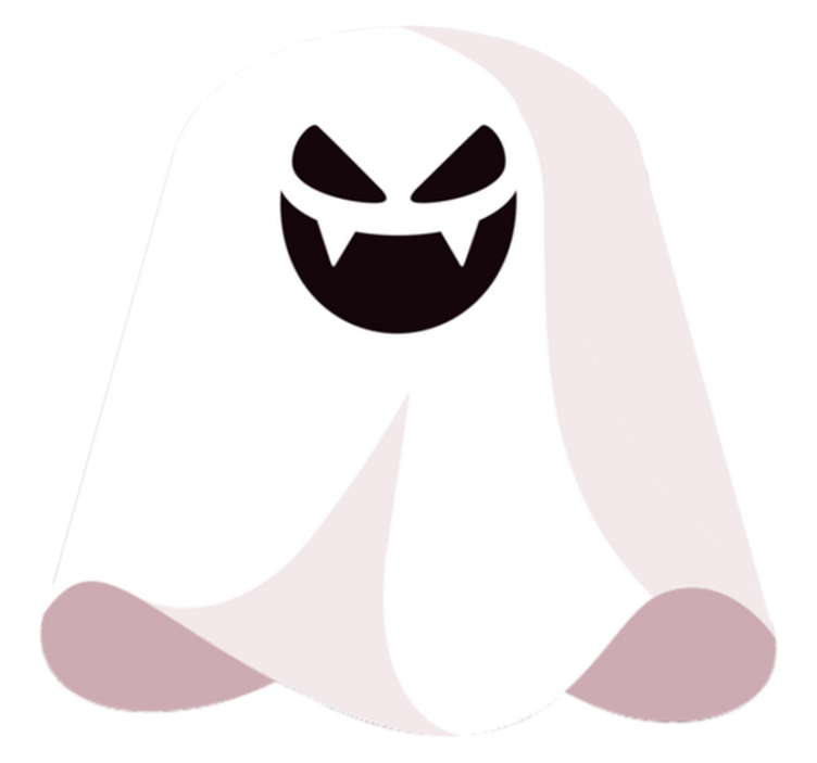 Monochrome Ghost halloween vinyl carpet - TenStickers
