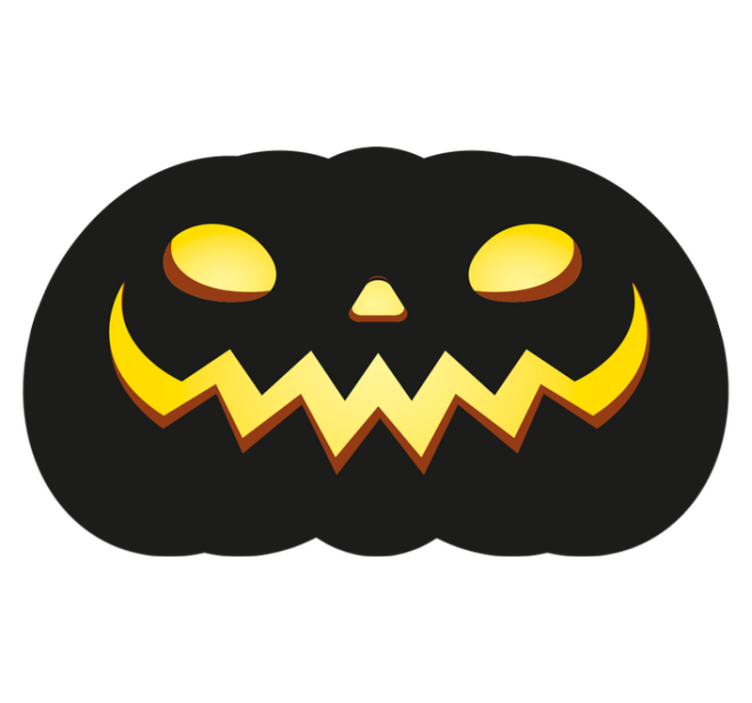 Spooky Pumpkin Face halloween vinyl carpet - TenStickers